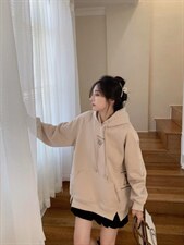 冬季新款加绒卫衣，女装卫衣/绒衫，卡希妮(5F)