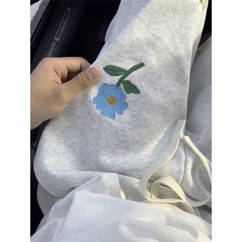 绣花花朵拼接五分卫裤男款夏季潮牌跑步短裤宽松休闲中裤D32,男装休闲裤,星座1116A（原606A-3）