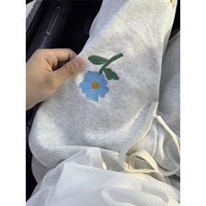 绣花花朵拼接五分卫裤男款夏季潮牌跑步短裤宽松休闲中裤D32，男装休闲裤，星座1116A（原606A-3）
