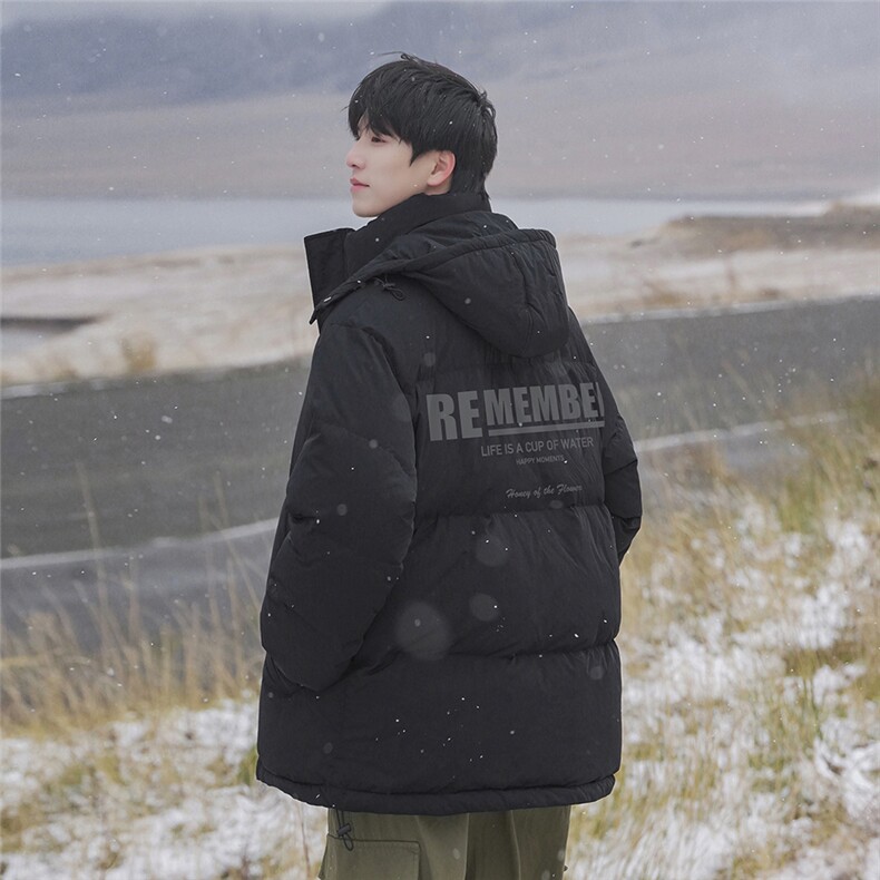 新疆山系时尚字母印花标90绒连帽羽绒服A247-YR83601P225控298，男装羽绒服，电商A247