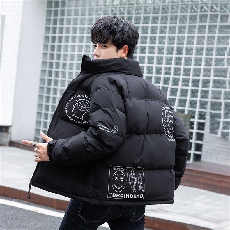 情侣学生外景轻薄短款脑死亡拼接白鸭绒羽绒服,男装羽绒服,星座301D-5(原星座1415）