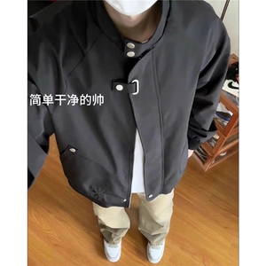 翻领夹克男生高街痞帅工装飞行情侣短款潮流外套JKY17图片