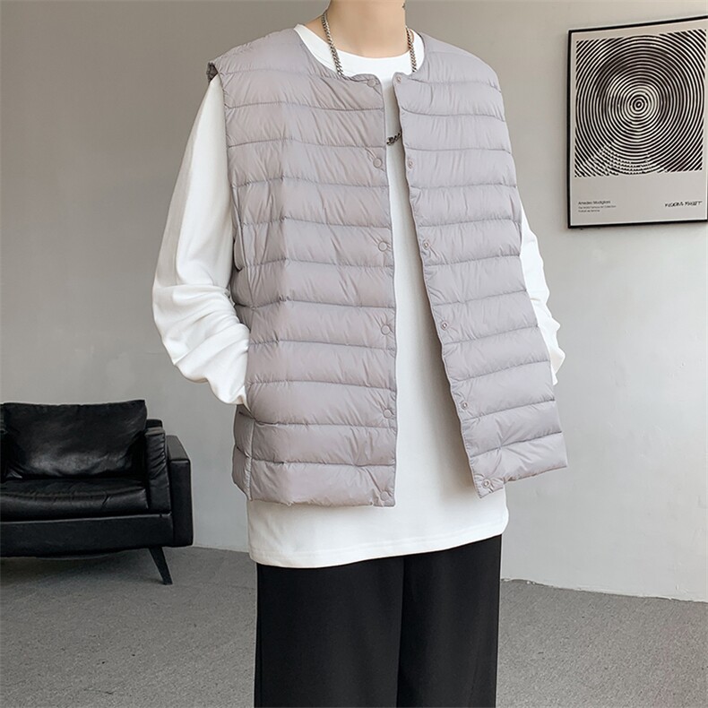 8XL-M轻薄羽绒服马甲男背心内胆90白鸭绒马夹外套YRFC07P98控138,男装背心/马甲,电商D206-1