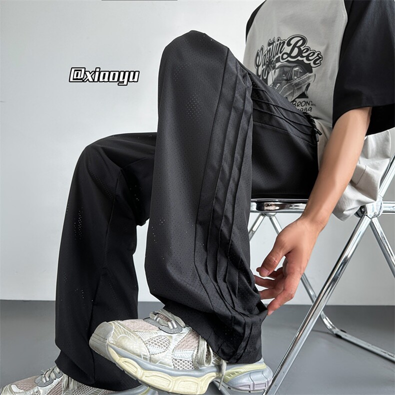 XZ616夏季新款薄款冰丝速干激光打孔设计感长裤TY2517p55控68，男装休闲裤，星座512A（原616）