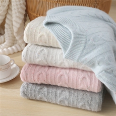 优质儿童加厚彩点羊毛衫男童套头毛衣女童羊绒针织衫宝宝妞花打底，童装儿童羊毛衫，初丹羊绒童装