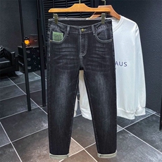 1506-1/K1691/P44款男士ins牛仔裤男高街弹力潮牌修身小脚潮流，男装牛仔裤，星座1506-1