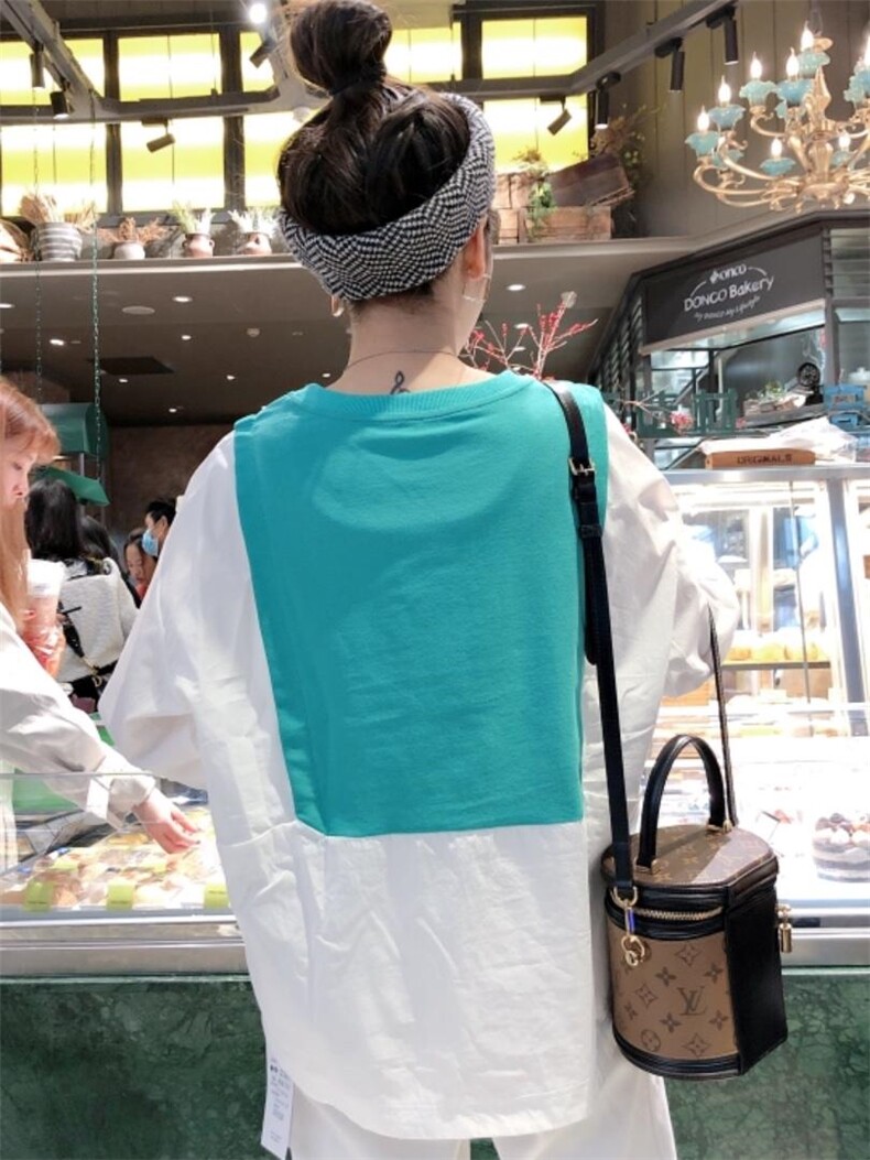 笑脸拼色小衫，人人补单款，女装，一杭