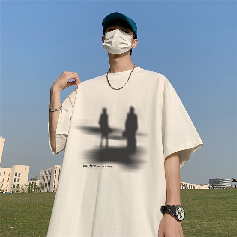 草地夏季宽松短袖T恤男潮T61106P25控38,男装T恤,电商A268A