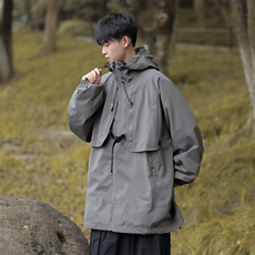 秋季山系户外防风冲锋衣男装美式机能风宽松夹克外套W7909-P72，男装夹克，星座512-4