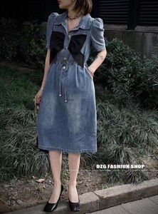 2022年夏季牛仔连衣裙,女装连衣裙,芭鲁娜