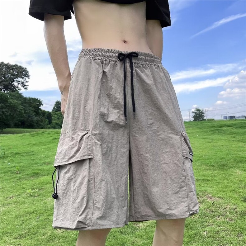 机能工装短裤男士夏季薄款大码宽松裤衩美式E519P30,男装休闲裤,星座1116-2