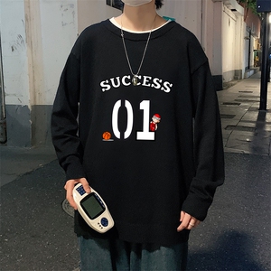 M67205-P45 加绒款-P65圆领毛衣男大码针织衫男毛线衣线衫图片