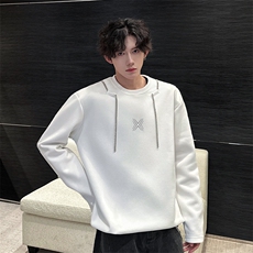 链条项链款男大时尚卫衣秋冬打底设计高街痞帅潮男打底衫长袖P55，男装卫衣，电商B319