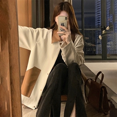 pu皮拼接短外套女秋2025新款韩版设计感bf风夹克C695-88，男装夹克，星座911-2(原星座613-2）