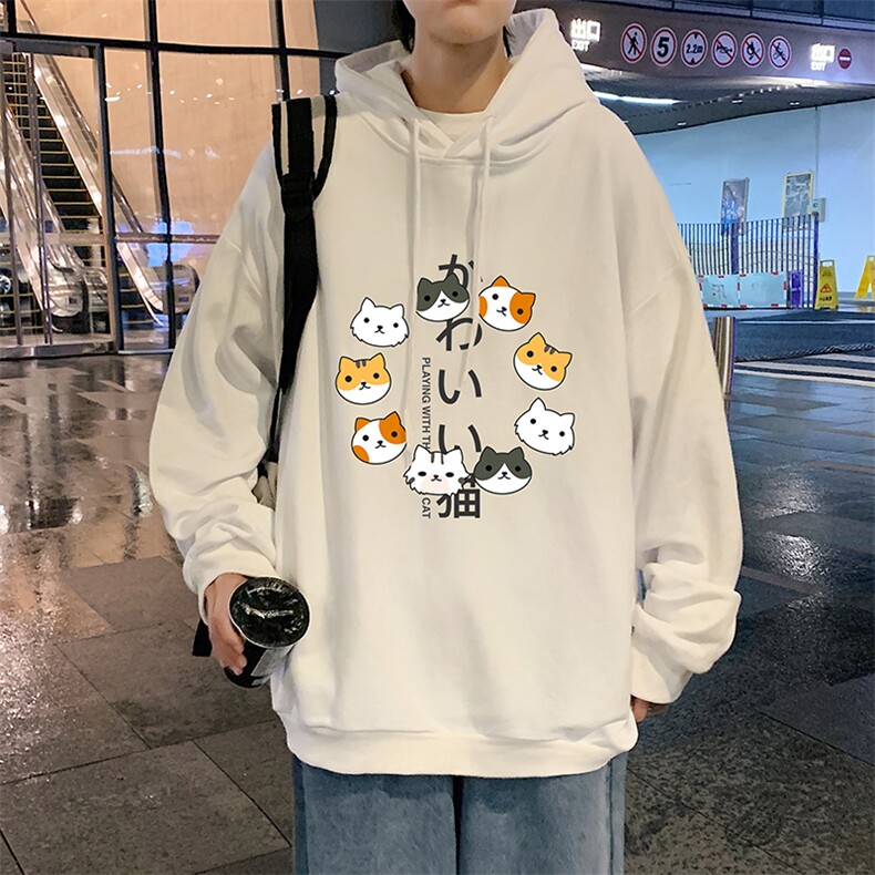 WY2215-P35 加绒款-P40 纯棉连帽卫衣男大码运动帽衫宽松薄外套男图片