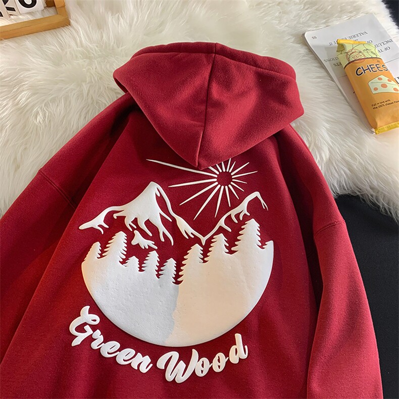 2024春装新款发泡工艺印花连帽卫衣男外套高品质暖光图P58，男装卫衣，电商C306-1