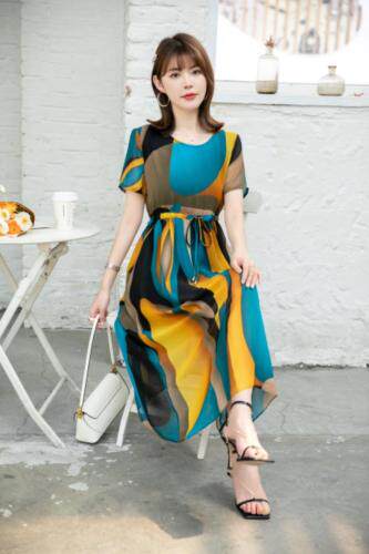 醋酸连衣裙，女装连衣裙，恋语随风