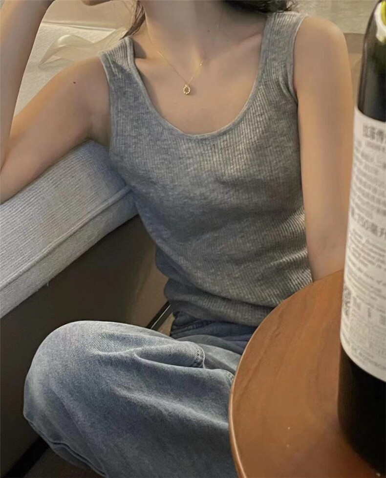 时尚单品针织背心，女装背心吊带，DAP