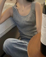 时尚单品针织背心，女装背心吊带，DAP