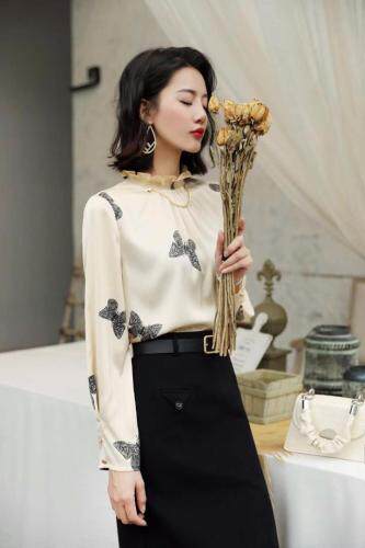 现货衬衣打底，女装，研尚