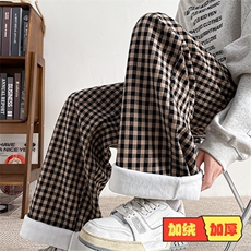 黑白格加绒款