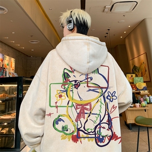 美式潮牌重磅水洗做旧连帽卫衣力推大码男XZ517A-2-Y7741-P68图片