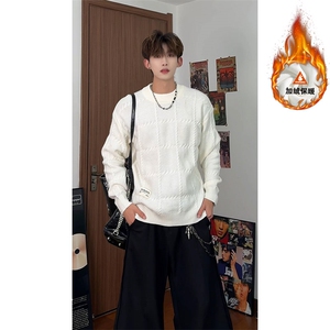圆领设计感毛衣男加绒保暖上衣ZJB7147（加绒）特P63/ZB7147特P53图片