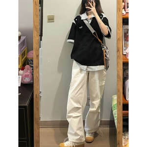 假两件套T恤男女拼接设计感XZ610A-TB262-T批35图片