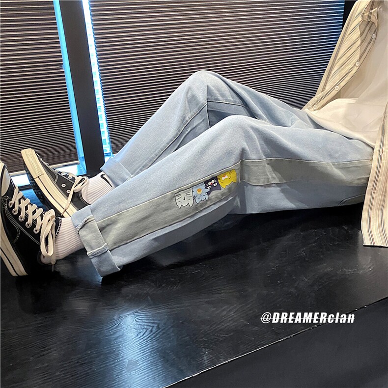 k796-p50-控68M-5XL毛毯平铺现货得物高阶港风ns宽松牛仔裤,男装牛仔裤,星座116