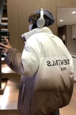 主推中性风渐变色情侣装男装棉衣宽松棉服冬装外套G1036P128，男装棉衣，电商A339