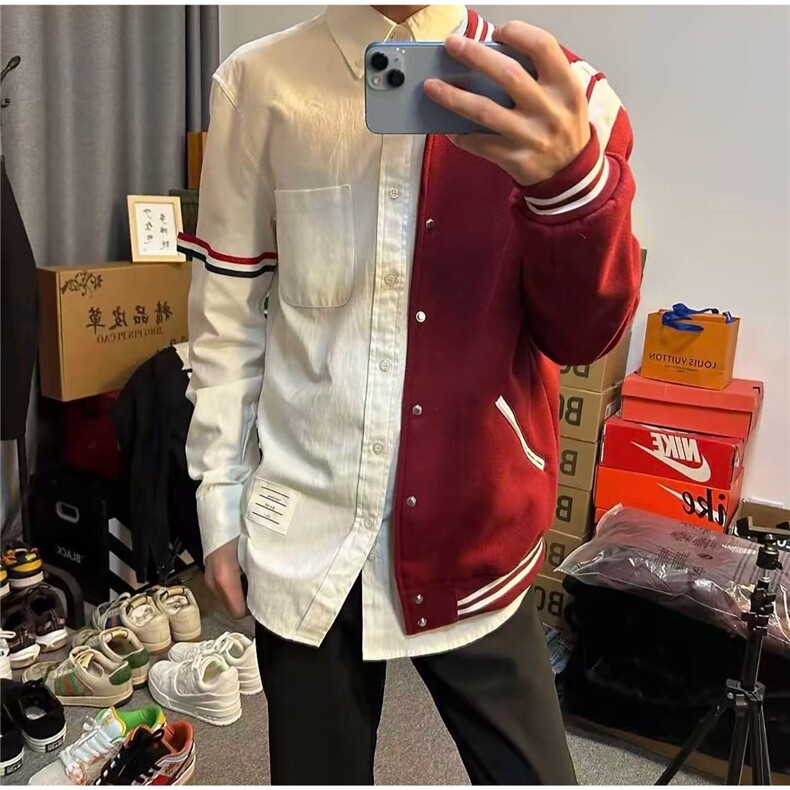 美式撞色棒球服外套女春秋2025年新款高级感韩版休闲百搭复古夹克,男装夹克,星座506A