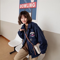 牛角扣连帽风衣女2025冬季新款宽松中长款慵懒风外套潮，男装风衣，星座1210-1