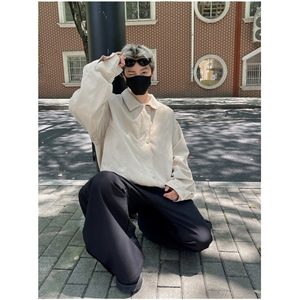 翻领工装夹克男生2025新款春秋季外套百搭宽松简约休闲JK0442-P60图片
