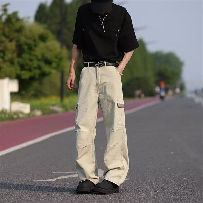 D49-P65港风潮男夏季新款牛仔裤嘻哈高街潮流痞帅长裤,男装牛仔裤,星座617A-1（原B318A）