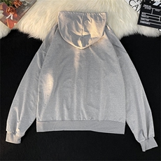 秋季连帽卫衣男潮宽松百搭休闲情侣上衣服纽扣长袖外套J8816-p28，男装卫衣，星座1008