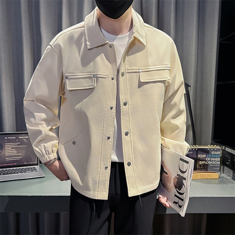 社会小伙秋装新款男时尚工装夹克男店主外套JK82-P78控128黑色,男装夹克,星座301B-1