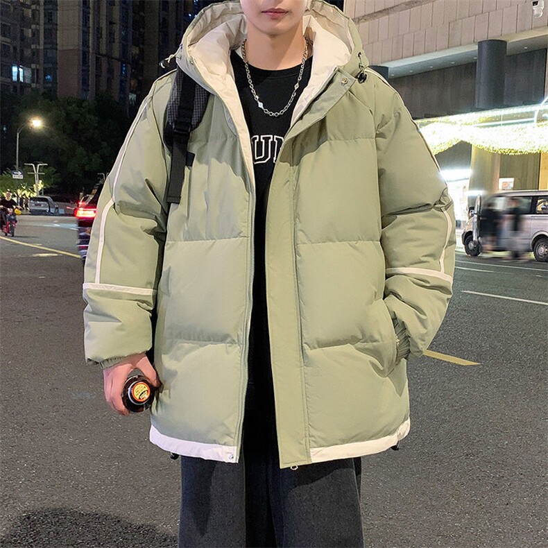 中性风棉衣男二开宽松连帽防风防水加厚棉袄DSA157B-M8871-特P80图片