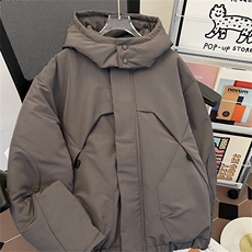 棉服男士韩版潮流连帽冬季保暖帅百搭2024新款ins棉衣MF304-P100，男装棉衣，星座412-3
