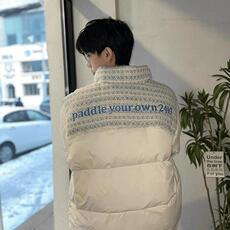 潮高级感针织拼接立领羽绒棉服加厚小众情侣面包服Y321-P88网图，男装棉衣，电商B245