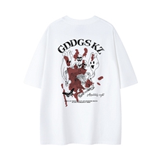 已注册/夏季外景纯棉重磅设计感短袖T恤男宽松圆领体恤DT9680/P25，男装T恤，电商B316