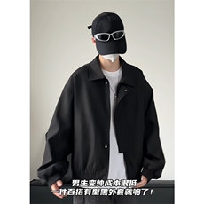 2026春美式时尚飞行夹克男设计感宽松痞帅外套25XJ55218特批45，男装夹克，电商A042