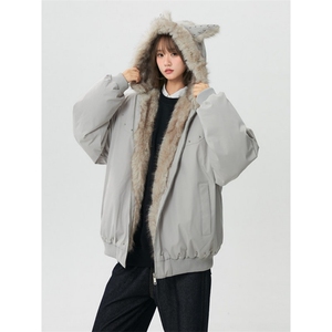 1506A/GAD98100/P99万有引力博物馆毛绒连帽棉服女