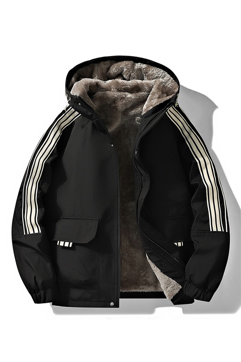 棉服夹克秋冬新款三条杠棉衣立领保暖加厚外套A436-5801-P90,男装夹克,电商A436