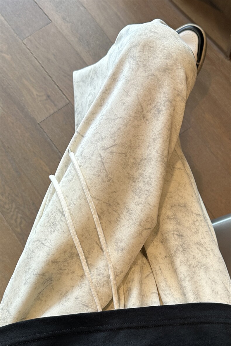 秋季扎染脏脏裤宽松抽绳伞兵裤运动卫裤A480特P45控68,男装休闲裤,电商A309