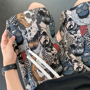 夏季新款大码休闲裤男潮刺绣花短裤五分裤子217-2-K203-特P35，男装牛仔裤，星座217-2