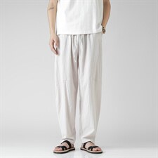 2026夏季风棉麻休闲裤汉服宽松A057-K381-P45（第二套图），男装民族服装，电商A057B