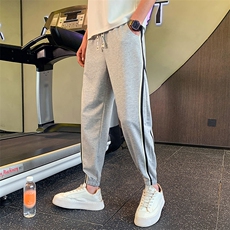 黑色D2105-P58-控79春夏新品抖音阔腿小脚社会小伙运动裤男九分裤，男装休闲裤，电商A108