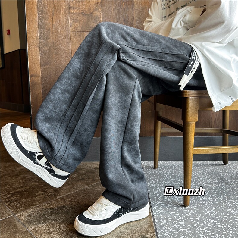 XZ616秋季新款重磅扎染侧边压痕休闲脏脏裤TY1016特P40控78,男装休闲裤,星座512A（原616）