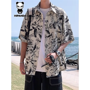 衬衫男夏季新款短袖花衬衣休闲上衣潮气质A3709-P26图片
