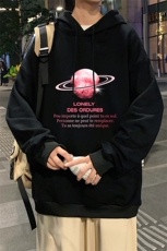 WY2184-P35加绒款-P40纯棉连帽卫衣男大码运动帽衫宽松薄外套男，男装卫衣，电商A040